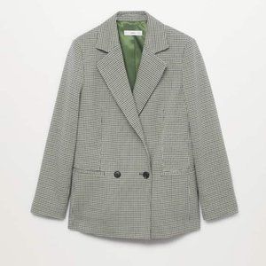 NWT MANGO Oversized Check Blazer, Small